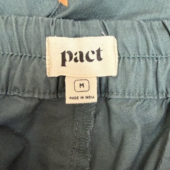 Pact Womens Organic Daily Twill Drawstring Pull On Utility Pants Size M Green - Picture 11 of 13